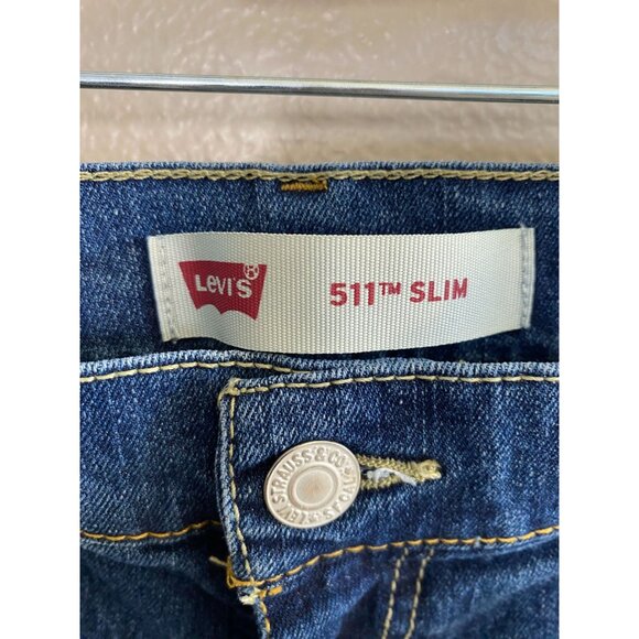 Levis 511 Slim Fit‎ Youth Jeans 18 Regular 29x29 Mid Wash Stretch Denim Modern - Picture 3 of 8